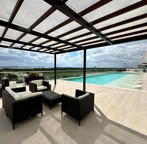 Ocean And Lagoon View Apartment Unique Style, Just 5 Minutes From Hotel Zone