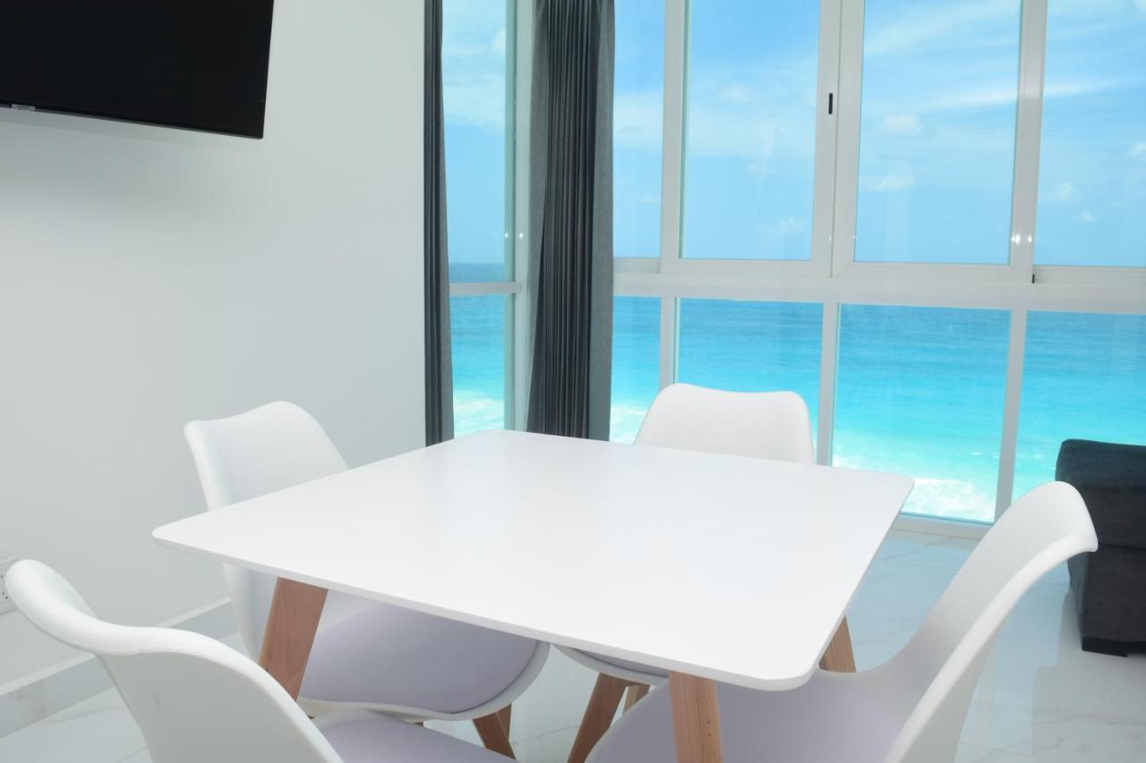 Apartamento Nuevo Estudio A Pie De Playa, Vistas Increibles, Alberca, Gym Jacuzi, Seguridad, 3503 Cancún