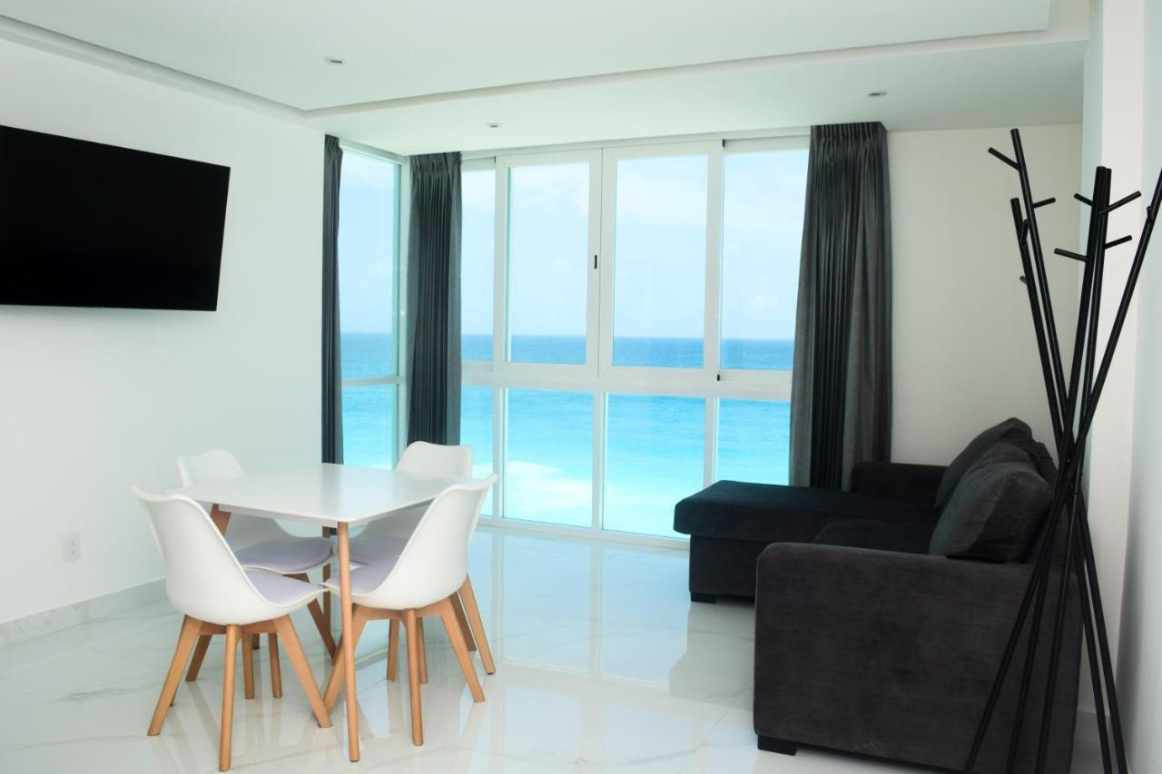 Apartamento Nuevo Estudio A Pie De Playa, Vistas Increibles, Alberca, Gym Jacuzi, Seguridad, 3503 Cancún