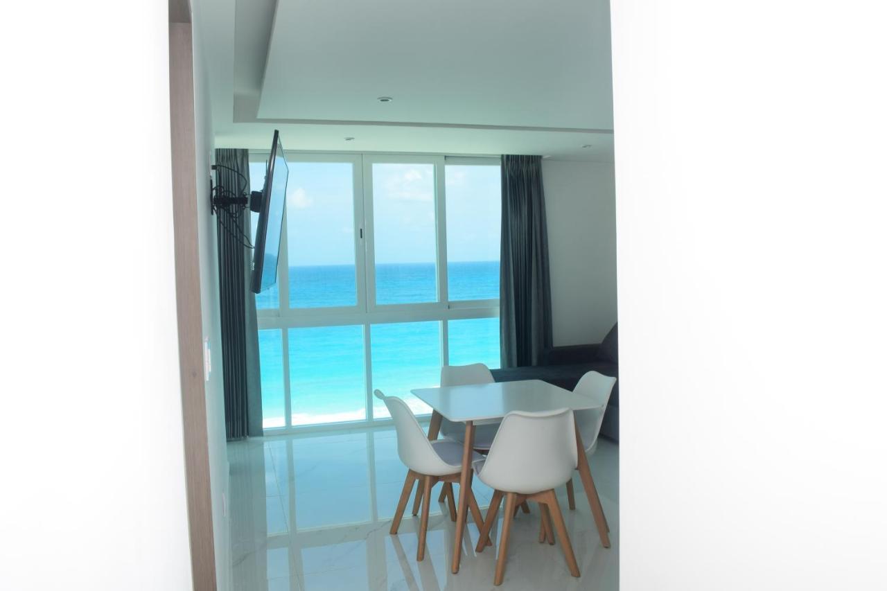 Nuevo Estudio A Pie De Playa, Vistas Increibles, Alberca, Gym Jacuzi, Seguridad, 3503 Cancún