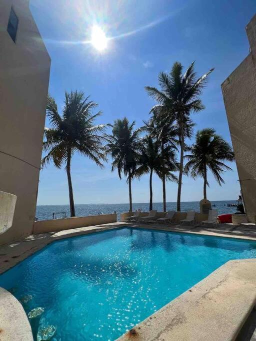 Beautiful Beachfront With Pool Relaxing Getaway Apartamento Cancún
